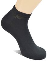 Yomandamor Mens Cotton Diabetic Low Cut Socks with Seamless Toe,5 Pairs