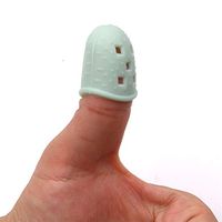 Ocamo 1 Pair Kalimba Guitar Thumb Finger Picks Protector Silica Gel Finger Cots Fingertip Nail Protection Cover