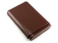 Skyway Avery High Capacity Leather Cigar Case Holder with Cedar Lining - Brown