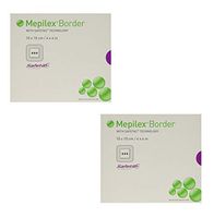 Mepilex Border Self-Adhesive Foam Dressings 4"x4", 5 Count (2 Pack)