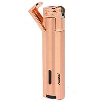 Piioket Aomai Metal Jet Flame Lighter Grinding Flint Wheel Lockable Butane Gas Windproof Cigar Cigarette Lighter - Gold