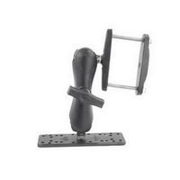 RAM MOUNTS (RAM-111-247U-3 3" Max Width Clamp Mount with 1.5" Diameter Ball Double Socket Arm and 6.25" X 2" Rectangle Base