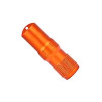 Hemore Waterproof Match Storage Box Aluminum Alloy Outdoor Waterproof Pill Case Match Box Emergency Tablets Container Bottle Include Match Box and Accessories Orange