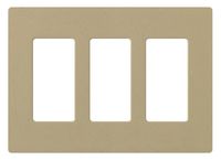 Lutron SC-3-MS Claro Three-gang Wallplate Mocha Stone