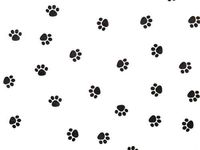 Black Paws"PAW Print" Tissue Paper for Gift Wrapping 20"x30" White Sheets (50)