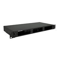 HellermannTyton FERM1UV Rack Mount Fiber Enclosure-Unloaded, no Door, Accepts 3 Adapter Panels, 1U, BK, 1/pkg