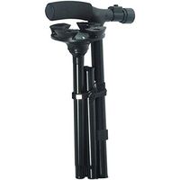 #1 Multi-function Folding Pivoting Walking Cane Stick With LED Flashlight EZ Comfortable Handle & Multi Tips for All Terrains Just get up and Go - Maximum Comfort (Style2)