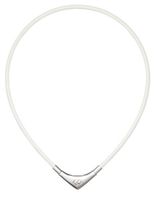 Colantotte TAO Necklace VEGA Magnetic Therapy Made in Japan [Japan import] (L: 18.5" (47cm), White)