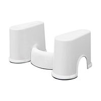 DULPLAY Bathroom Toilet Stool, Detachable Squatting Stool Anti-Slip Anti Constipation Stackable Fits All Toilets-A 53.5x17.5x23cm(21x7x9inch)