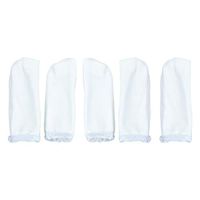 WEFOO 50 Pcs Finger Cots Cotton Finger Guards Finger Toe Thumb Cot Protection for Skin Cracking Calluses Wicks Moisture Jewelry Clean Smudges