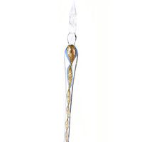 NUOLUX Glass Dip Pen Signature Pen Crystal Dip Sign Gift Pen for Writing (Blue)