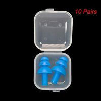 10 Pairs Silicone Ear Plugs Noise Reducing Ear Plugs Noise Cancelling Plugs for Sleeping Snoring Travel, Swimming Waterproof Blue