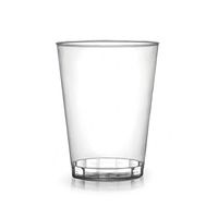Fineline Settings 410-CL, 10 Oz. Quenchers Serve Clear Plastic Tumblers, Disposable Heavy Base Brandy Whiskey Tumblers, Plastic Scotch Whisky Glasses (50)