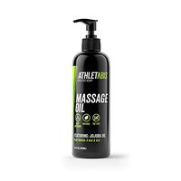 Athletabis Hemp Massage Oil for Sore Muscles and Pain Relief - Relaxing Natural Body Massage Oil with Jojoba, Essential Oils, Plus Omega-3 ALA GLA - Perfect for Athletes Muscle Massage Therapy - 10 oz