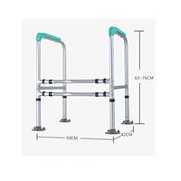 Never give up Elderly Toilet handrail, Booster Frame, Safety handrail, Toilet Bathroom Toilet seat, Shatter-Resistant, Punch-Free