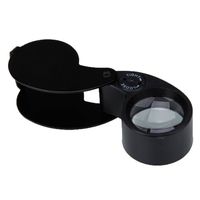40 Magnification 25mm LED Jeweler Loupe Magnifying Glass Magnifier Black