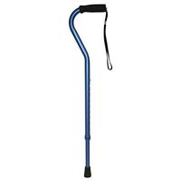 Carex Blue Walking Cane with Soft Cushioned Handle - Adjustable Walking Cane for Men and Women - Offset Blue Cane