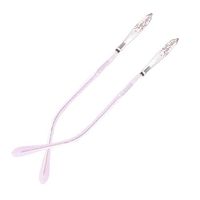 1 Pair Metal Replacement Temples Arms Rhinestone Lens Legs for Rimless Glasses, Pink