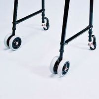 TFI Walker Wheels, Glide Tips and Brakes - 5" Front Wheels with 2" Swivel Casters with Brake for Back