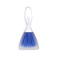 hong Wu Mini Hand Broom and Dustpan Set Dust Pan Brush Nesting Tiny Cleaning Broom for Table Desk Countertop Key Board Cat Dog and Other Pets Blue 1Set