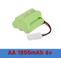 Yoton Accessories 1X 6V AA 1800mah Ni-MH Battery Pack Rechargeable Batteries for RC Parts
