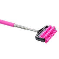 Universal Home Extendable Telescoping Massage Roller Cushion Grip Handle - Pink