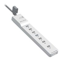 Surge Protector, 2320 Joules, 7 Outlets, 12' Cord, White, Sold as 1 Each