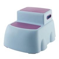 Two-Up Height Step Stool, Ergonomic Toddler Loo Potty Training, Footstool With Soft Anti-slip Dot Surface,Blue