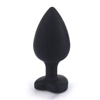 BATEER Heart-Shape Silicone Amal Plug Adult Massage Toy for Women, Beginners