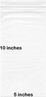 BNY Corner 2 Mil 5x10 Clear Plastic Zip Lock Bags, 5" x 10" Reloc Bag - 1000 Counts