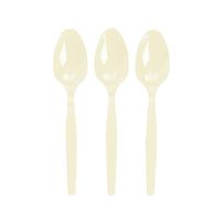 Ivory Plastic Spoons