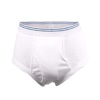 2-Pack Men’s Incontinence Underwear Cotton Regular Absorbency Reusable Washable Urinary Incontinence Briefs for Prostate Surgical, Elder, Long Driving (White, 2X-Large)