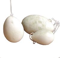 Vv8oo White Massage Jade Egg 3PCS Natural Stone Beads Upgraded Healing Yoga Exercise Pelvic Muscles