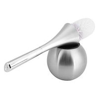 Yosoo Modern Stainless Steel Toilet Brush and Canister Toilet Bowl Brush and Holder for Bathroom Storage Strong Bristles Good Grips (Silver)