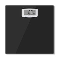 Bucanim Digital Bathroom Scale with Temperature Function Body Weight Scales Fitness Tracker with High Precision Weighing Sensors Capacity 396 pounds