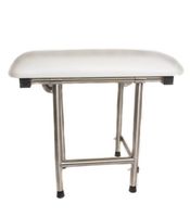 CSI Bathware SEA-SD2815-NH-PA Series Folding Shower Seat with Padded Top and Swing Down Legs, White