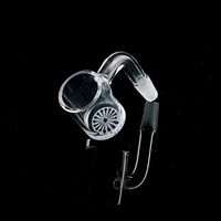 90 Degree 25mm Wide Flower Bottom 10mm Male Accessories (2 Pack)