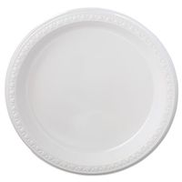 Chinet Plastic Plates, 9 Inches, White, Round, Heavyweight, 125/Pack
