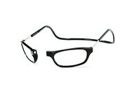 CliC XXL Adjustable Front Magnetic Connect Expandable Reading Glasses; Black