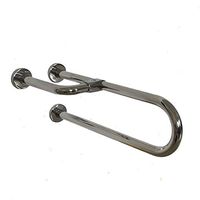 Limaomao Toilet Safety Rails Safety Armrests, U-Shaped Toilet Seat Rail Bathroom Seats for Special Crowds and Family Hotels (Stainless Steel) (Color : Silver, Size : 60x32cm)