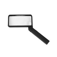 ElectroOptix 4X Magnifying Glass, Rectangular Reading Magnifiers Foldable Design Visual Impairment Aid Identification Tool-Black 21x11cm(8x4inch)