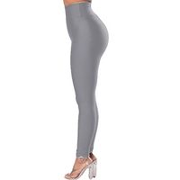 Kiyotoo Pure Colour Girdle Fast-Drying High Waist Workout Pants Non See-Through Tummy Control Yoga Gym Running Leggings Gray
