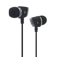 Gorsun C2 Triple Driver Wired In-Ear Headphones (Earphones/Earbuds), Microphone with 3.5mm Stereo plug and remote, Noise Isolating Headphones for work, talk, play. (Black)