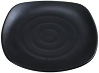 Yanco BP-1110 Black pearl-1 Square Plate, 10" Length, 10" Width, Melamine, Black Color with Matting Finish, Pack of 24