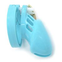 a-YUEYUE Soft Cage Device with 5 Rings Lock and Keys for Men, 4 Colors Optional