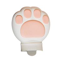 Cat Claw Pattern Silicone Hot Water Bottle Student Office Mini Portable Water Injection Hot Water Bottles Winter Hand Warmer@White