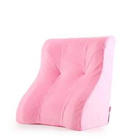 ZfgG Bed Support Wedge Pillow Triangle Cushion-Memory Foam, Washable Cover,605535cm (Color : Pink)