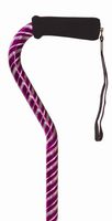 Essential Medical Supply Laser Cut Offset Cane, Purple