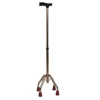 Four-Legged Walking Aid Crutches Aluminum Alloy Telescopic Adjustable Anti-Slip Old Cane MUMUJIN