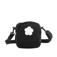 Pinleg Shoulder Bag Women's Fashion Lovers Pocket Bag Single Slant Bag Ladies Cartoon Casual Travel Couple Bag Messenger Bag Multi-Functional Travel Rucksack (Black)